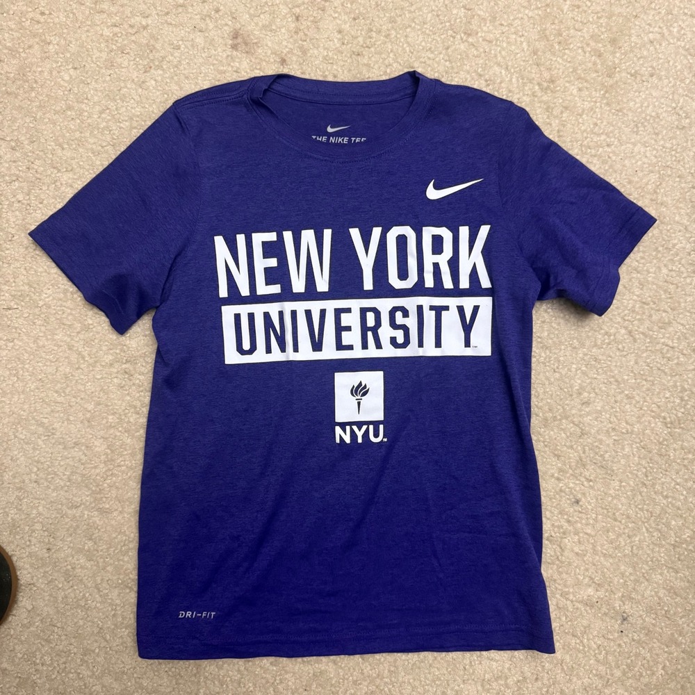 Nike NYU‎ New York University Dri-FIT Athletic T-Shirt Little Kids Size Small